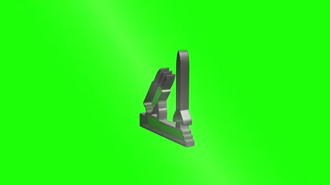 3D rocket launcher on green background 스톡 동영상 318159402