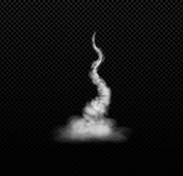 3d rocket trail. Thick spiral of smoke. Stock Illustration