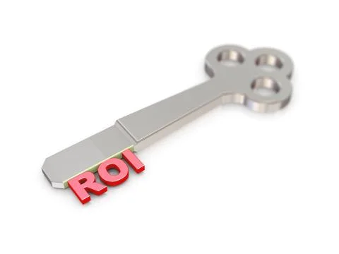 3d roi word key Stock Illustration