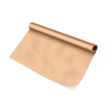3D Roll Of Baking Parchment Wrapping Paper Illustration