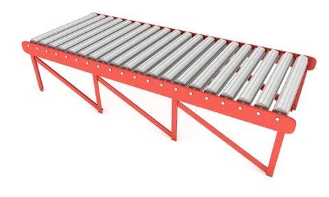 3d roller conveyor Illustrazione stock