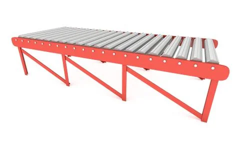 3d roller conveyor Stock Illustration