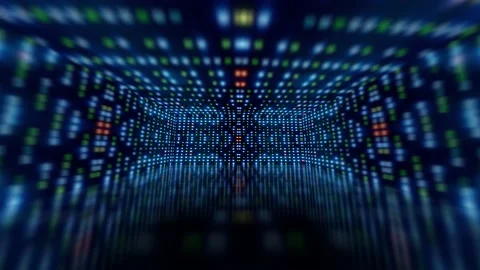 3d room color playing dots Stock Footage 233658710