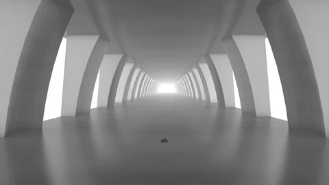 3D Room columns Stock Footage 94261819