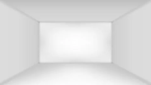 3D Room Design. Gallery Interior With Empty Wall Stock Illustration