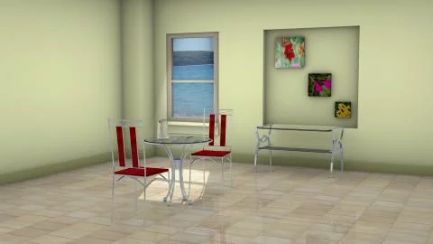 3D Room Illustration Stock Illustration