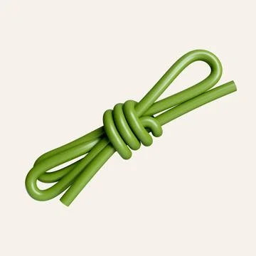 3d rope. elements for camping, hiking , summer camp, traveling, trip. icon Stock Illustration