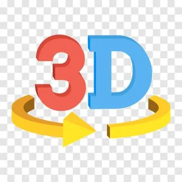 3D rotate button sign icon. Vector. Stock Illustration