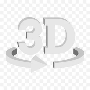3D rotate button sign icon. Vector. Illustrazione stock