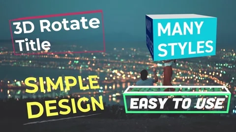 3D Rotate Title Stock After Effects