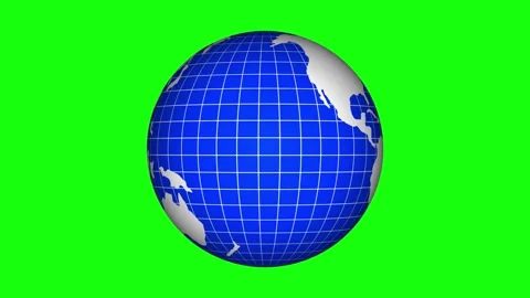 3d rotated earth planet background, abstract globe planet , waves loop out anima Stock Footage 307052143