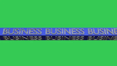 3D rotating banner featuring business related words on green background Stock Footage 294806066