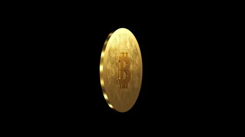 3D rotating Bitcoin token icon in an infinite loop Stock Footage 261567207