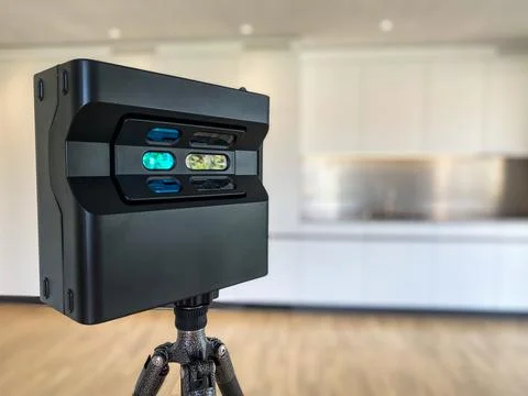3D rotating camera inside a modern appartment for sale or rent Foto stock