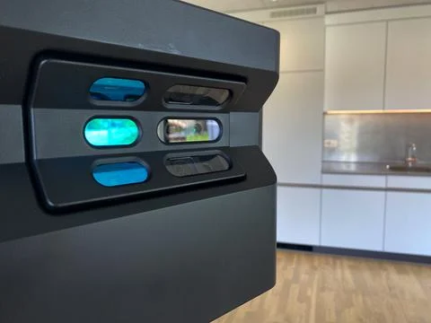 3D rotating camera inside a modern appartment for sale or rent Foto stock