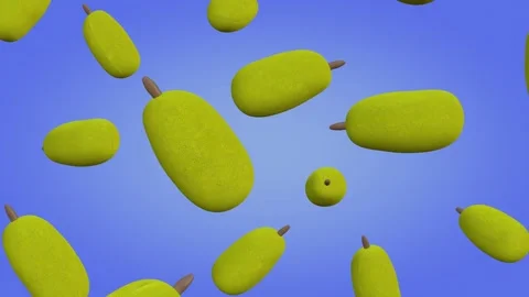 3D Rotating Cloud Jackfruit with Luma Matte on Purple Gradient Stock Footage 289959308