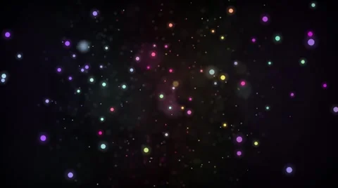 3d rotating colorful dots sparkles in space - Motion background loop HD Stock Footage 67953156
