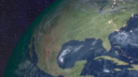3D Rotating Earth Animation.Earth View From Space. 4K Stock Footage 219544787