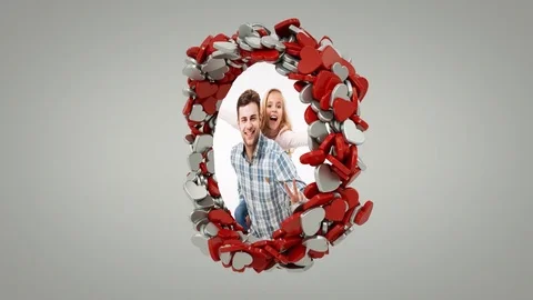 3D rotating shape Photo frame effect