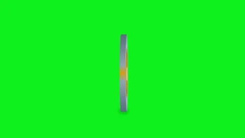 3D Rotating Hong Kong Dollar Coin on Green Screen Background Stock Footage 333519007