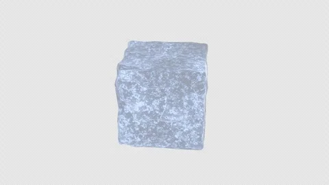 3D Rotating Ice Cube on a Transparent Background. Seamless Loop. Frozen Water. Stock Footage 280546970