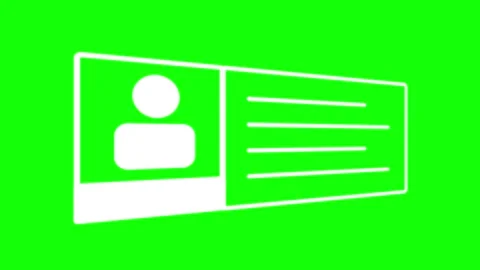 3D Rotating Identification Card Animation on Green Screen Stock Footage 346416337