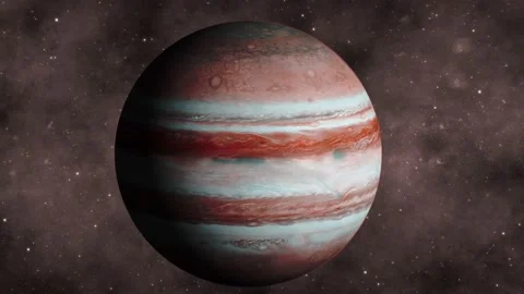 3d rotating Jupiter planet view space st... | Stock Video | Pond5