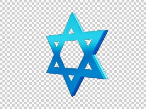 3d Rotating star of David incl. an Alpha channel [LOOPING] Stock Footage 45471869