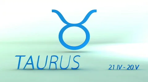 3d rotating taurus zodiacal symbol with ... | Stock Video | Pond5