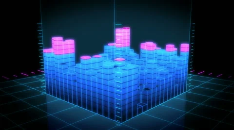 3D Rotating VU Meter Blue Stock-Footage 47837233