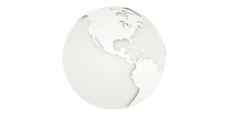 3d rotating white world globe on white background Stock Footage 163867167