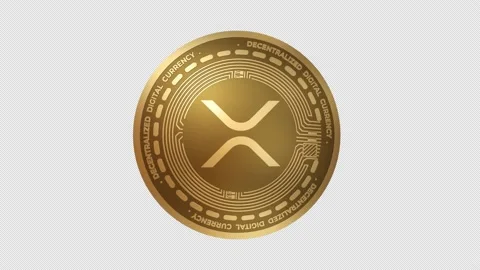 3D Rotating XRP Ripple Cryptocurrency Coin Seamless Looping Animation Stock Footage 163658428