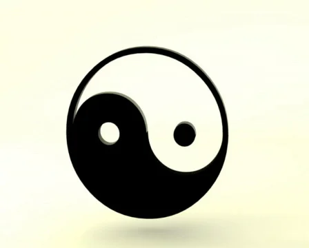 3D Rotating ZEN - Ying Yang symbol, loop... | Stock Video | Pond5