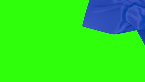 3D rotation and movement of blue light fabric on the surface Stock Footage 310036985