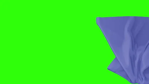 3D rotation and movement of violet light fabric on the surface with folds Stock Footage 310031490