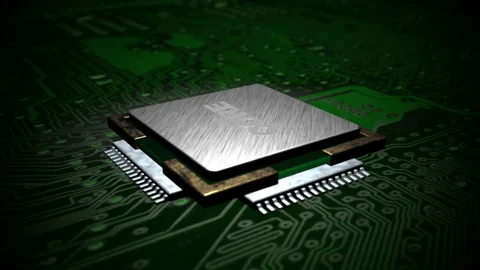 3d rotation of core cpu graphic animation Stock Footage 270183260