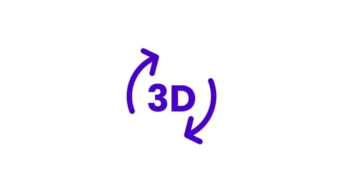 3D Rotation Icon Stock Footage 334462866