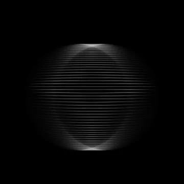 3d round blurred object isolated on black Illustrazione stock
