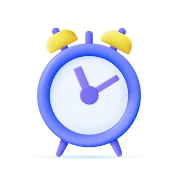 3d Round clock icon Illustrazione stock