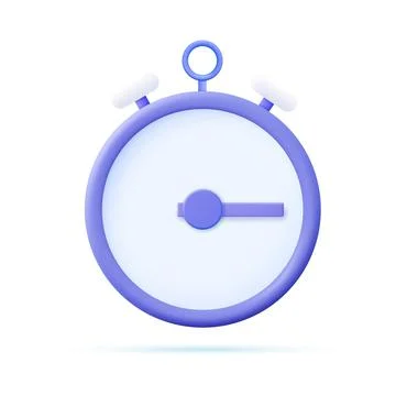 3d Round clock icon Stock-Illustration