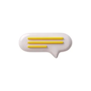 3D round speech bubble with text, perfect for messaging on forums or social 스톡 일러스트