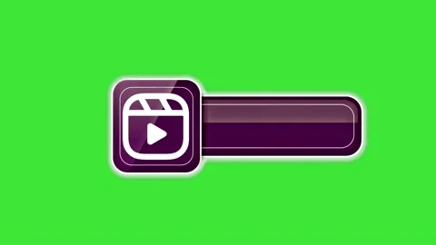 3D round spinning logo icon Instagram with lower thirds appear  Green screen Stock Footage 153100497