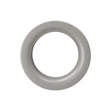 3D round vector frame, grey glossy circle window silhouette, border design for a Stock Illustration