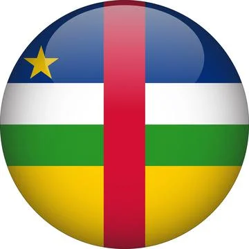 3D Rounded Country  Flag Button Vector Stock Illustration