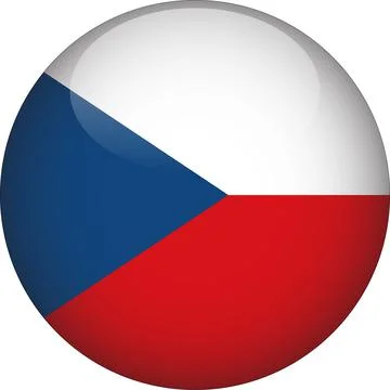 3D Rounded Country  Flag Button Vector Stock Illustration