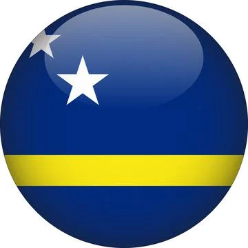 3D Rounded Country  Flag Button Vector Stock Illustration