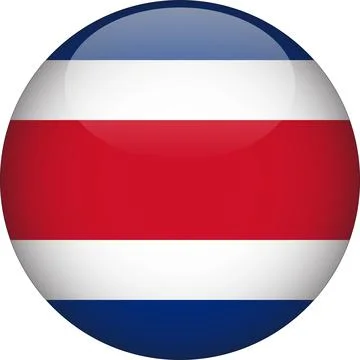 3D Rounded Country  Flag Button Vector Stock Illustration