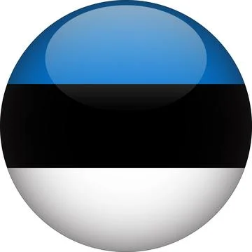 3D Rounded Country  Flag Button Vector Stock Illustration