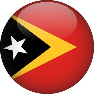 3D Rounded Country  Flag Button Vector Stock Illustration