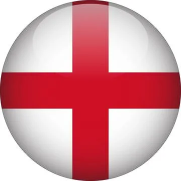 3D Rounded Country  Flag Button Vector Illustrazione stock